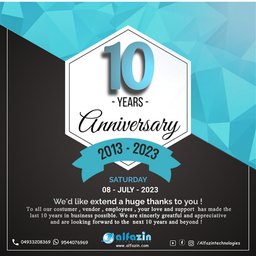  Celebrating a Decade of Innovation and Success: Alfazin Technologies' 10th Anniversary!